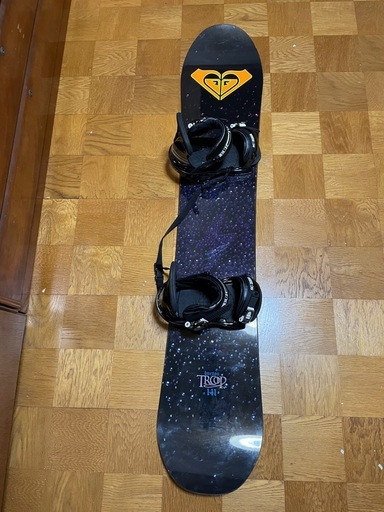 (141)Burtonスノーボード板+ビンディング(流れ止め付き )