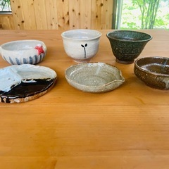 ⭐︎未使用⭐︎おしゃれ平皿茶碗6枚セット ハンドメイドの画像