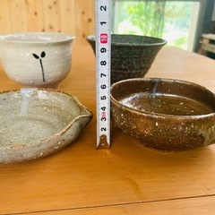 ⭐︎未使用⭐︎おしゃれ平皿茶碗6枚セット ハンドメイドの画像