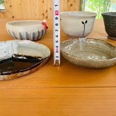 ⭐︎未使用⭐︎おしゃれ平皿茶碗6枚セット ハンドメイドの画像