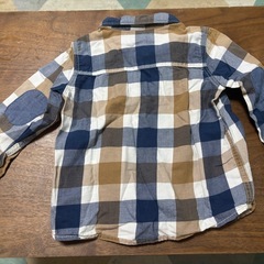 ⑧子供服　長袖　チェックシャツ　80ぐらいの画像