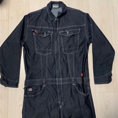 Mサイズ　ディッキーズ デニム ツナギ D-706 作業着 作業服 長袖 ストレッチ 反射 通年 Dickies CO-COS プロユニステッカー付の画像