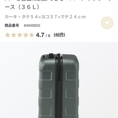 無印のスーツケース(機内持ち込み可)の画像