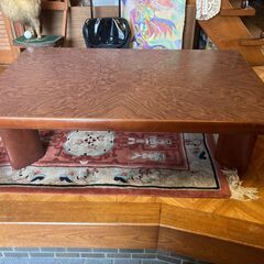 木製座卓　縦76.5 cm   横120.5 cm  高 33cmの画像