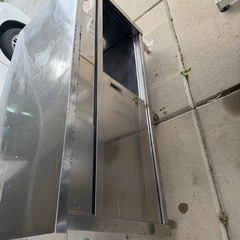 美品 作業台 扉付 食器棚 引き出し 店舗用 業務用の画像