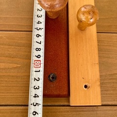 木製コートフック（４フック）×２本 の画像