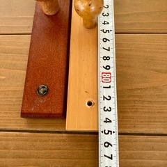木製コートフック（４フック）×２本 の画像