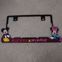 ミッキー&ミニー　ナンバーフレーム