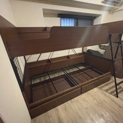 【配達可能】2段ベット　ベッド　シングル　ハシゴ付き　　の画像