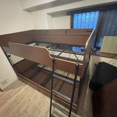 【配達可能】2段ベット　ベッド　シングル　ハシゴ付き　　の画像