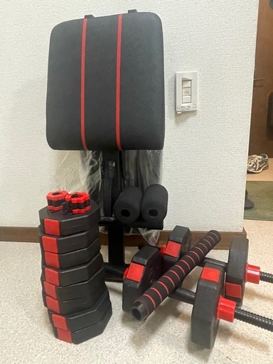 トレーニングベンチ+ダンベル