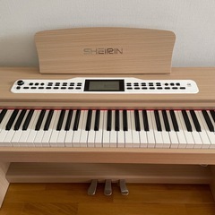 ［中古美品］ SHEIRIN 電子ピアノ 88鍵盤 ペダル付SR-N200 ナチュラルウッド⭐︎引き取りのみの画像