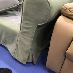 ★リユースのサカイ横浜南店★YM1457 IKEA 2人掛けソファ ライトグリーン W180×D85×H85 クリーニング済みの画像
