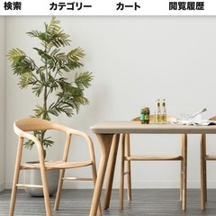 無垢材ダイニングチェアの画像
