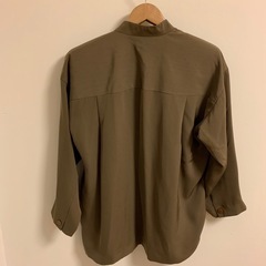 オリーブグリーン テーラードジャケット アウター レディース パーティー 卒園式　参観の画像