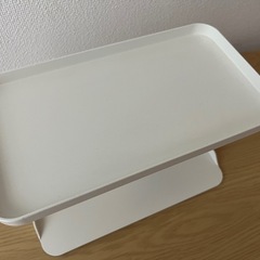 【マーナ】調味料ラック2段　ワイド　ホワイトの画像