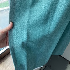 【定価7000円】ニトリ　カーテン　レース　２枚組セット　エメラルド　グリーンの画像