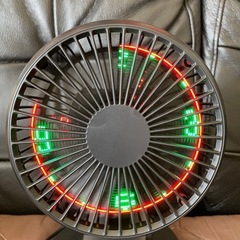 時計付き扇風機の画像