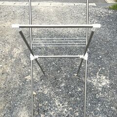 【B254】物干スタンド/ステンレス製/折りたたみ式/洗濯物干/中古/現状品の画像
