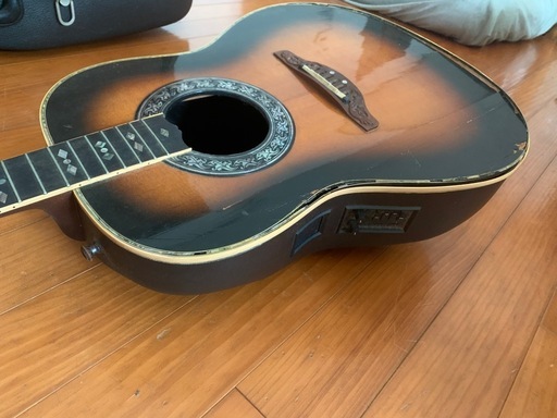 ジャンク品オベーションエレアコケース付き Ovation CC257 オベーション エレアコ アコースティックギター 