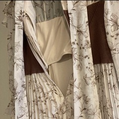 snidel ウエストリブフレアスリーブプリーツワンピースの画像