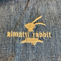 K2509-333 ALMATTI フード付き ベスト デニム サイズ表記不明 色あせ使用感有り の画像