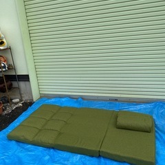 No.970折りたたみソファベッド　長期保存品　ましよう未使用の画像