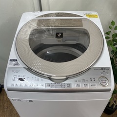 R245 ☀️ ジモティー限定特別価格！ SHARP 洗濯乾燥機 （洗濯：8.0㎏ 乾燥：4.5㎏）18年製 ES-TX8B ⭐ 動作確認済 ⭐ クリーニング済の画像