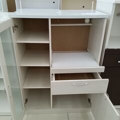 ★リユースのサカイ日立店★HJ7833 NITORI レンジ台 ホワイト H105×D40×W75 クリーニング済み の画像