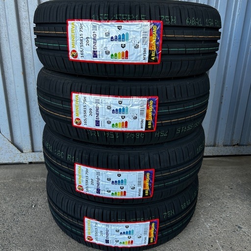 N-BOX、タントなど　165/55R15 MINERVA 新品4本②　オンライン決済可