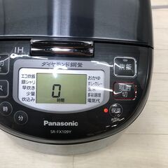動作美品　SR-FX109Y Panasonic パナソニック IH 炊飯器 炊飯ジャー 5.5合炊き 2019年製 ステンレスブラック【糸島市内 送料無料】 88243-2-002の画像
