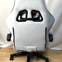 【B262】Dowinx/ゲーミングチェア/オフィスチェア/グレー/オットマン付き/中古の画像