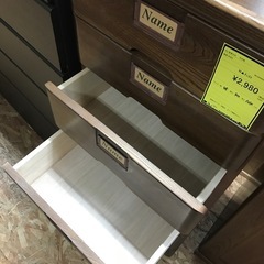 ジャングルジャングル貝塚店　チェスト　6段チェスト　木製　お洒落　アンティーク調　スリム　貝塚市　二色浜　リサイクルショップの画像