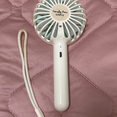 ミントグリーン ハンディファンの画像