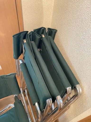 4脚セット アウトドア 折りたたみチェア ナチュラル フィールド グリーン