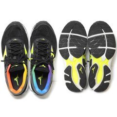 Mizuno 美品 メンズ ランニングシューズ WAVE RIDER 21 J1GC180844 26.5cm ミズノ ウエーブライダー21の画像