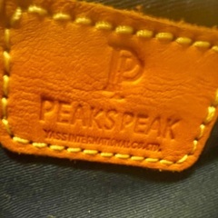 PEAKSPEAK レザーリュック キャメルカラー 破れ壊れ無し 美品の画像