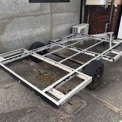 アルミ カーゴトレーラー アメリカ製? フードトラック モバイルハウス タイニーハウス 山車のベースに 書なし 引取りのみ Shelby 5135の画像