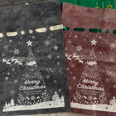 不織布バッグ ラッピング袋 クリスマス リラックマ などの画像