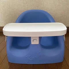 【現状品】 カリブ 椅子 ブルー ソフトチェアー トレイセット トレイ付 ブルー ベビーソファ ベビーチェアの画像
