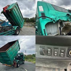 【車検付アームロール】HINO レンジャー アームロール ワンオーナー 箱付 ラジコン付 ETC FM/AM ラジオ エアコン 脱着装置付コンテナ エコモード ディーゼル メッキ フロントフォグランプ 電格ミラー アイドリングストップ フロア6MT 積載量3700kg 3人乗り 長さ583cm 幅223cm 高さ282cmの画像