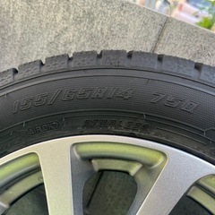 【予定者様決まりました】スタッドレスタイヤホイールセット　155\65R14の画像