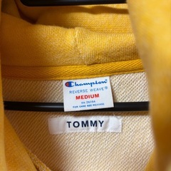 48・古着・champion  TOMMY 希少リバースウィーブフーディの画像