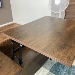 ダークブラウン　収納付き　センターテーブルの画像