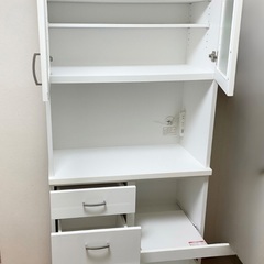 ニトリ食器棚・ホワイト・傷なし・美品差し上げますの画像