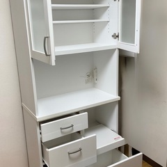 ニトリ食器棚・ホワイト・傷なし・美品差し上げますの画像