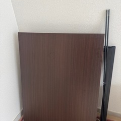 サンワダイレクト シンプルワークデスク 幅80cm×奥行60cm 組立簡単 モニターアーム対応 パソコンデスク ダークブラウン 100-DESKF002BRの画像