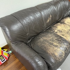 本革ソファの画像