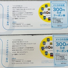東京メトロのECサイト割引券2枚の画像