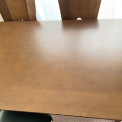 ダイニングテーブル＆椅子セット差し上げます（しっかりとした木製テーブル）の画像